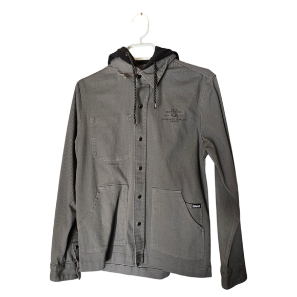 Tony Hawk Jacket Stretch Twill Hooded Gray - Picture 1 of 4